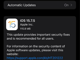 Apple iOS 15.7.5